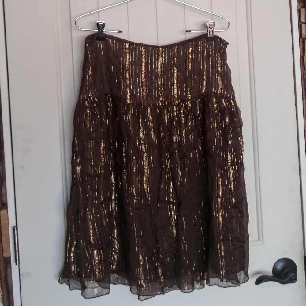 Brown and Gold Skirt